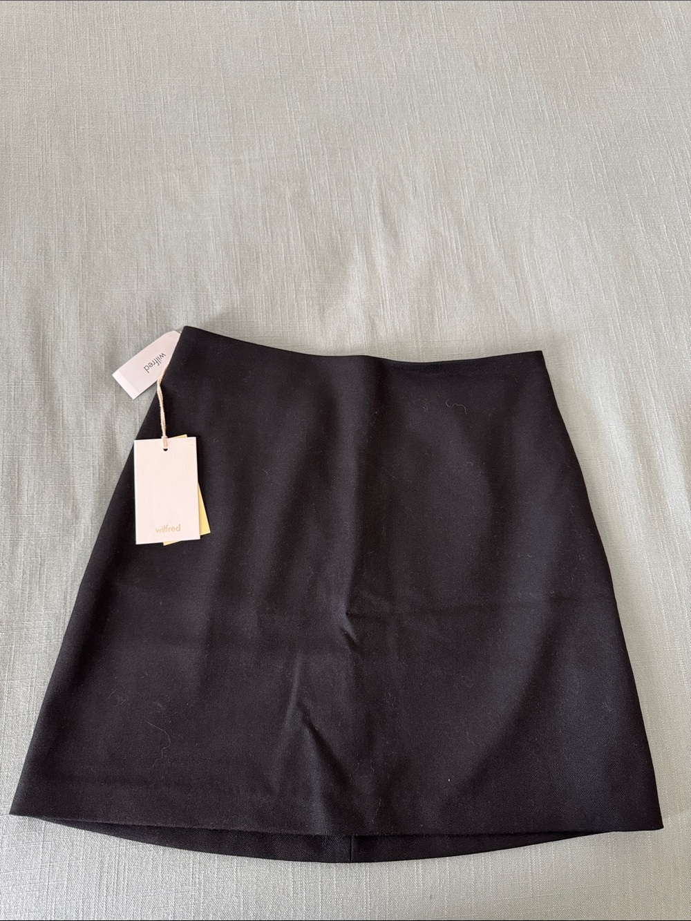 Wilfred Black A-Line Mini Skirt